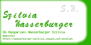szilvia wasserburger business card